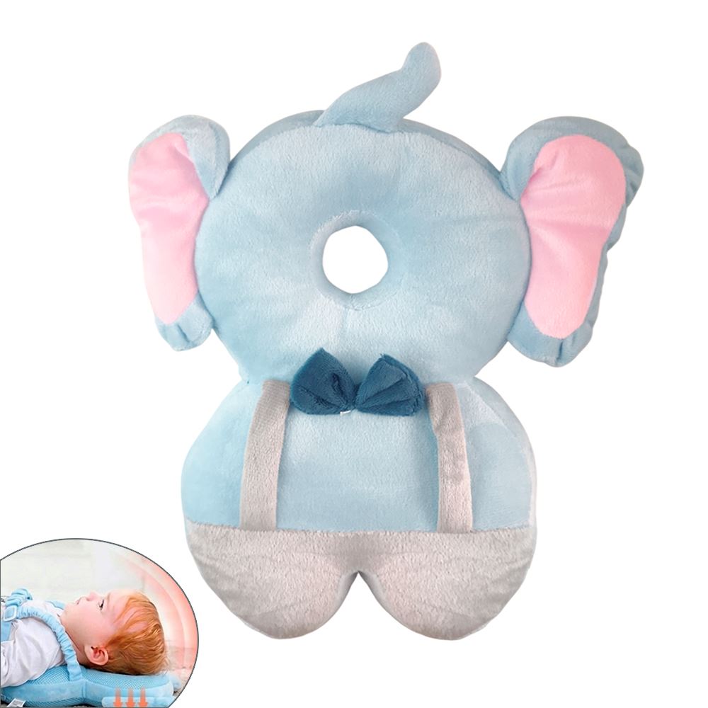 Protector anti caida elefante celeste para bebe